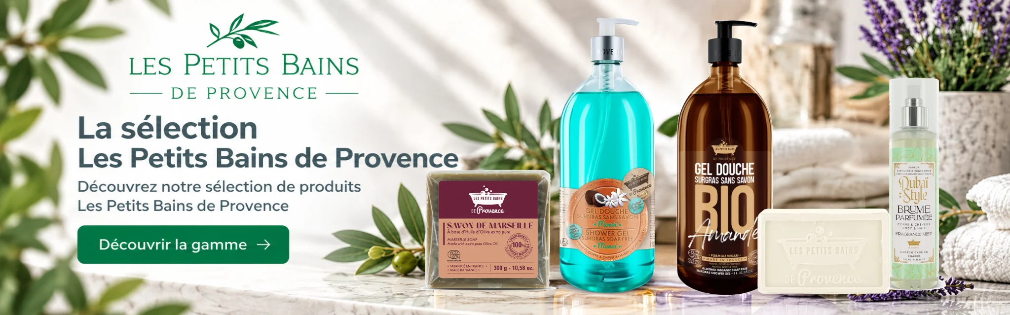 Sélection de produits Les Petits Bains de Provence