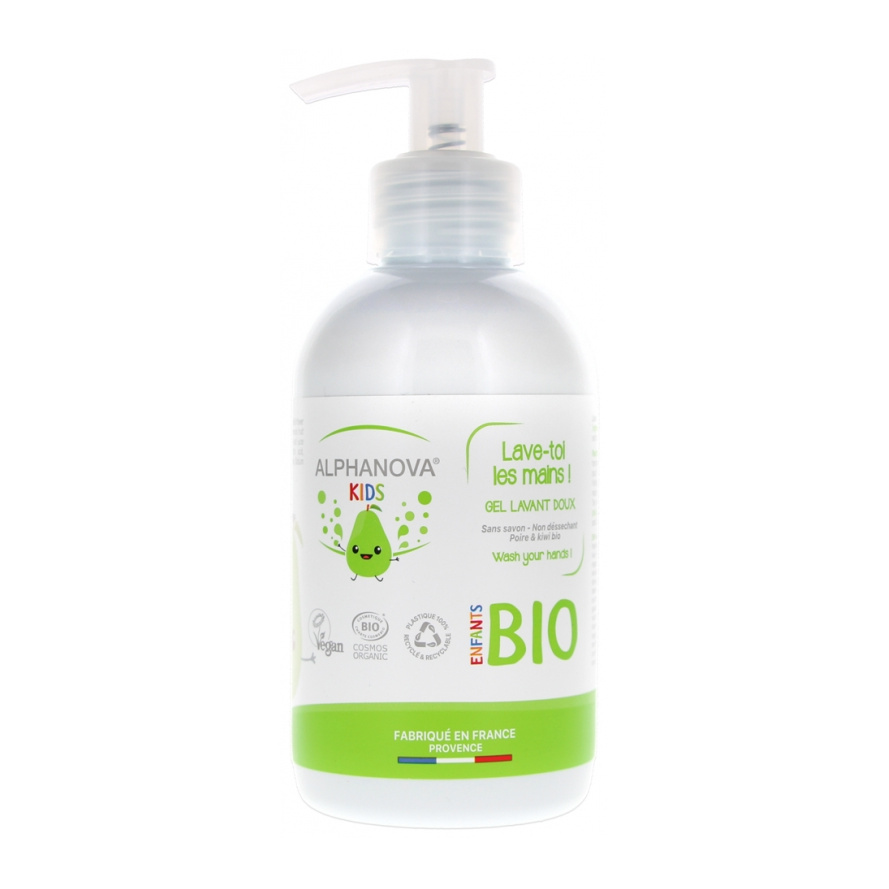 Gel Lavant Kids Lave-Toi Les Mains ! Doux Poire Kiwi Bio 250 ml Alphanova