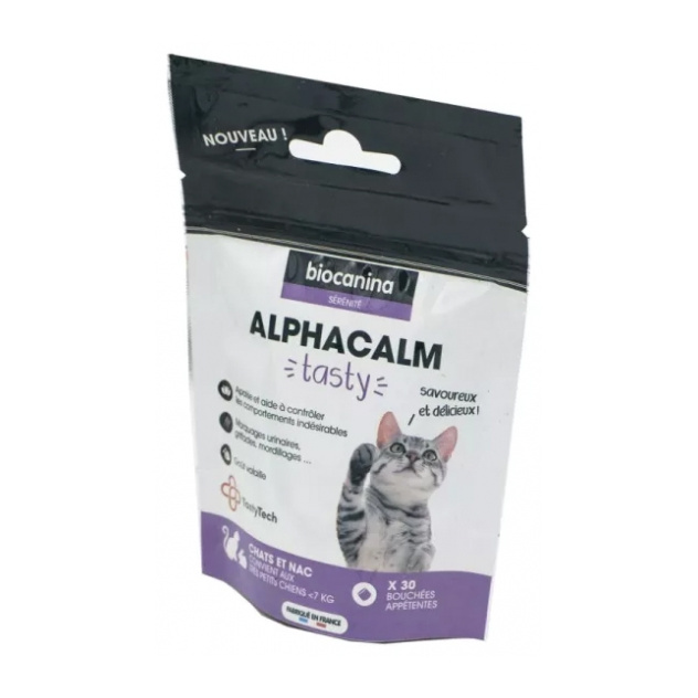 Alphacalm Tasty Chats - NAC - Très Petits Chiens 30 Bouchées Appétentes Biocanina