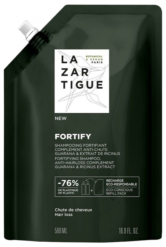 Lazartigue Fortify Shampoing Fortifiant Complément Anti-Chute Éco-Recharge 500 ml