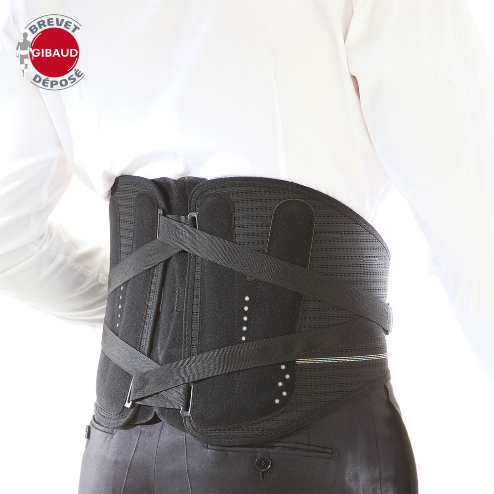 Lombogib Evolution Ceinture de Soutien Lombaire Noir Taille 4 hauteur 21cm Gibaud