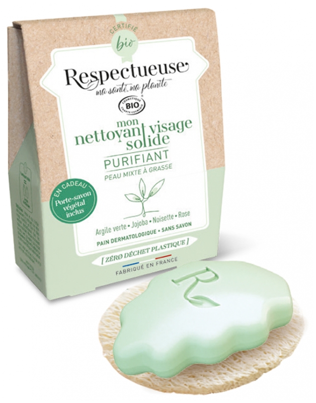 Mon Nettoyant Visage Solide Purifiant 35g Respectueuse