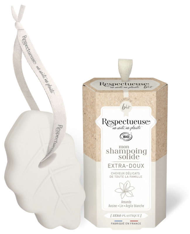 Mon Shampoing Solide Extra-Doux Bio 75g Respectueuse