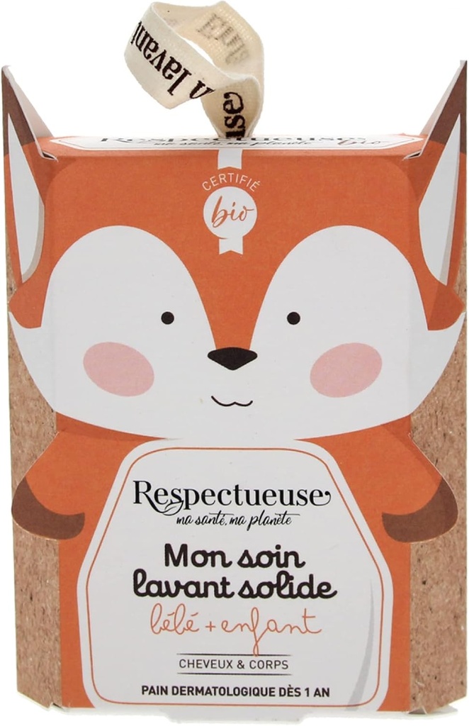 Mon Soin Lavant Solide Bébé et Enfant Bio 75g Respectueuse
