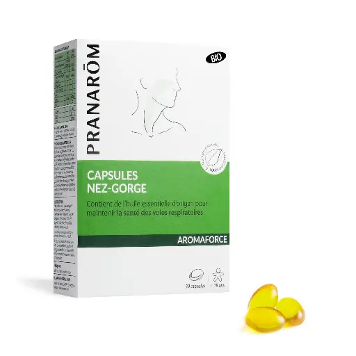 Aromaforce Capsules Nez-Gorge Bio 30 Capsules Pranarôm
