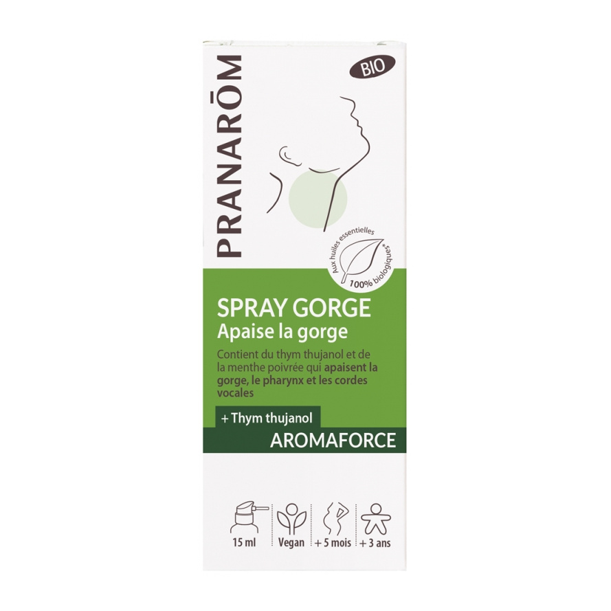 Aromaforce Spray Gorge Apaisant Bio 15ml Pranarôm