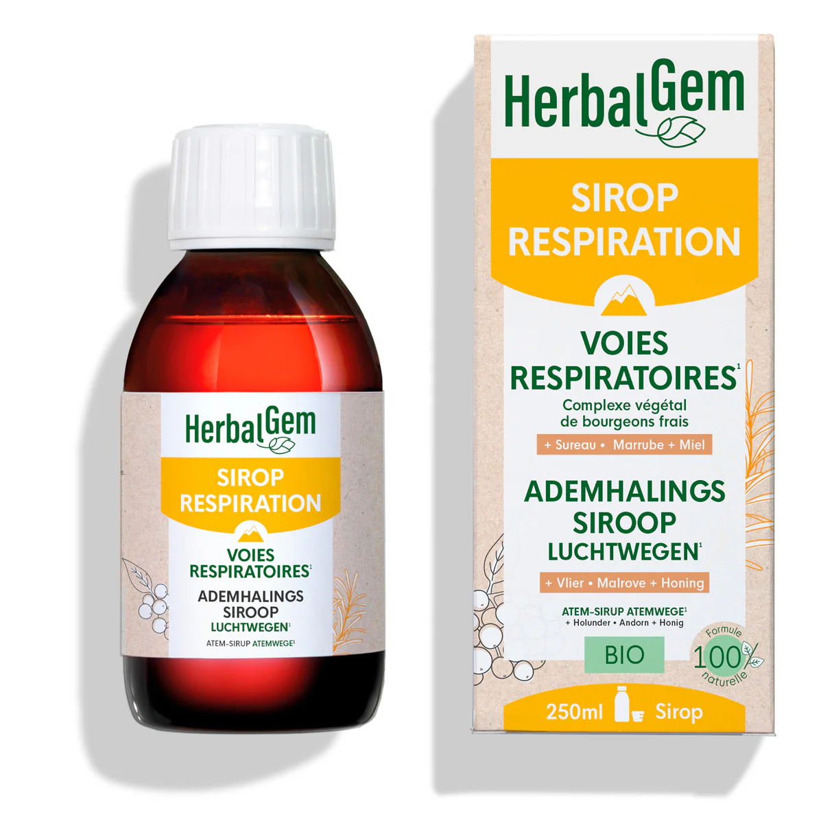 Sirop Respiration Bio 250ml HerbalGem
