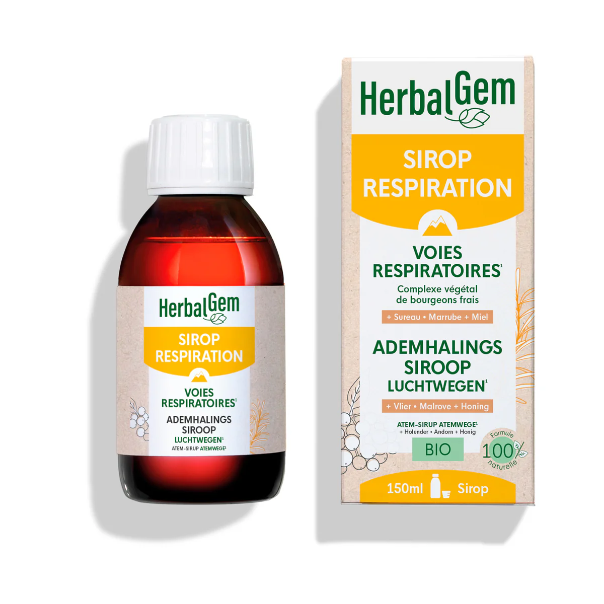 Sirop Respiration Bio 150ml HerbalGem