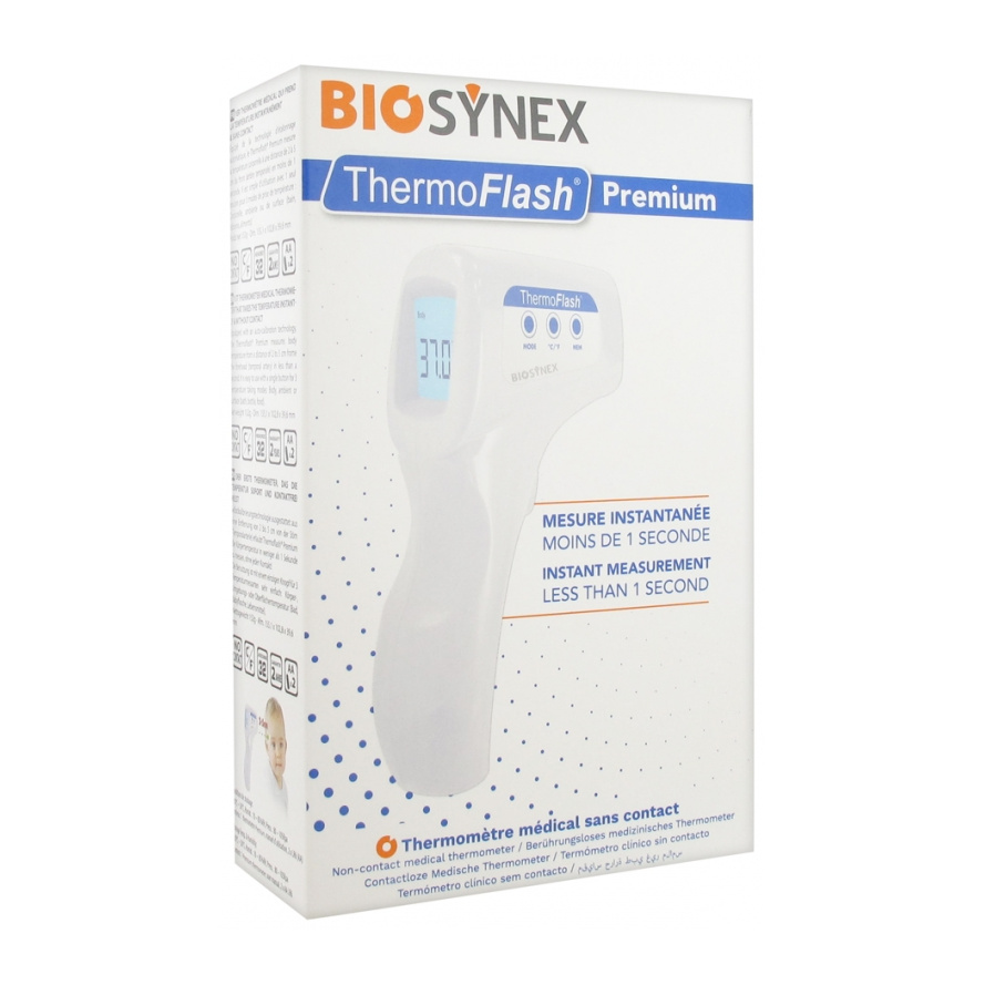 ThermoFlash Premium Thermomètre Médical Sans Contact Exacto Biosynex