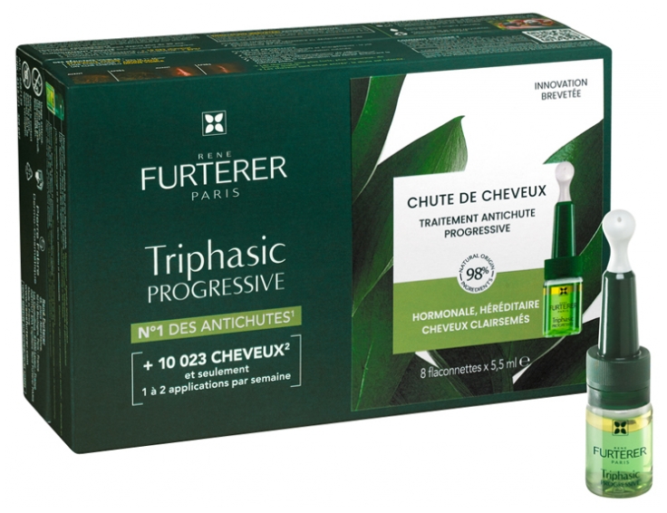 Triphasic Traitement Antichute Progressive 8 x 5,5ml René Furterer