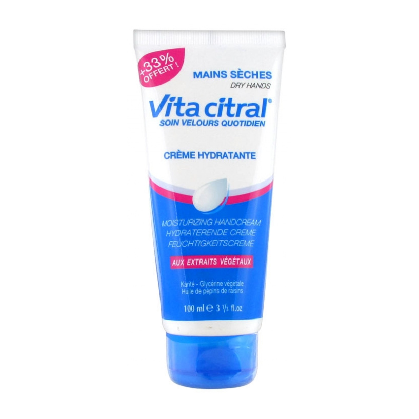 Vita Citral Crème Hydratante Mains Sèches 100 ml + 33% Offert