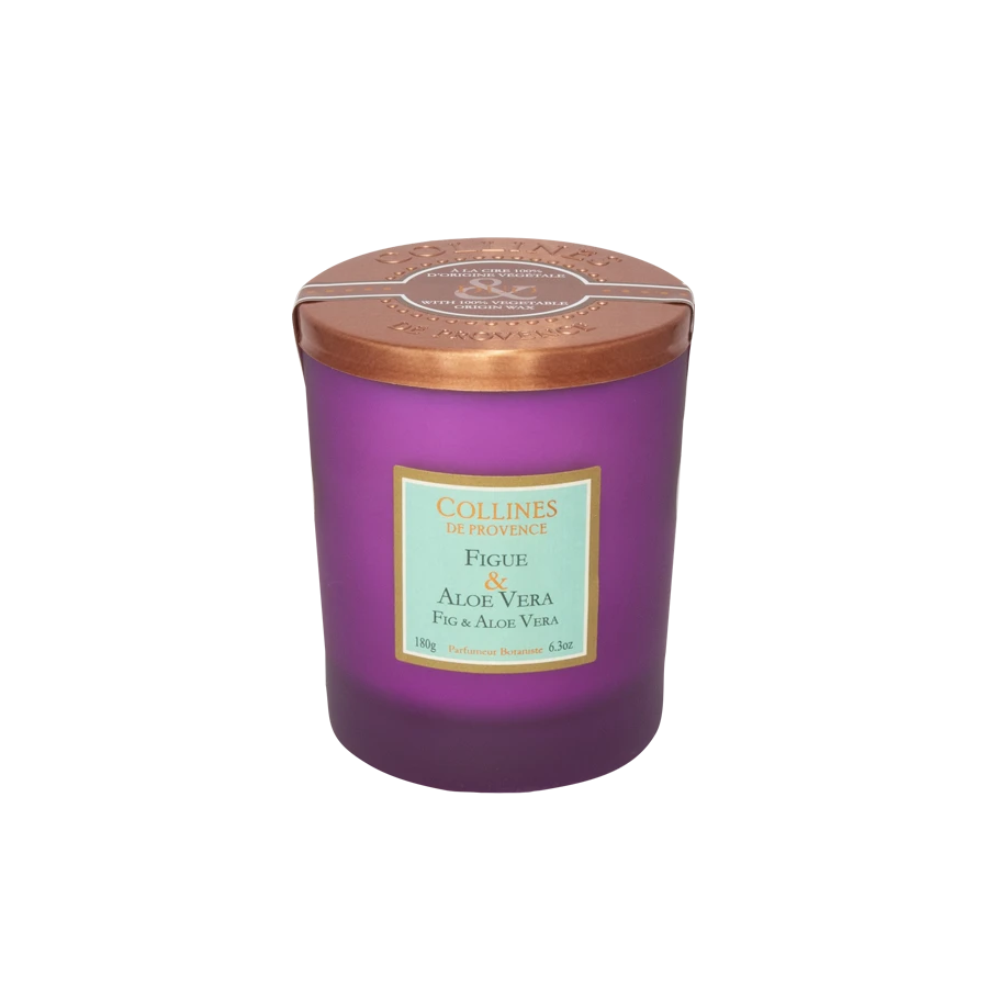 Bougie Parfumée Figue & Aloe Vera 180g Collines de Provence