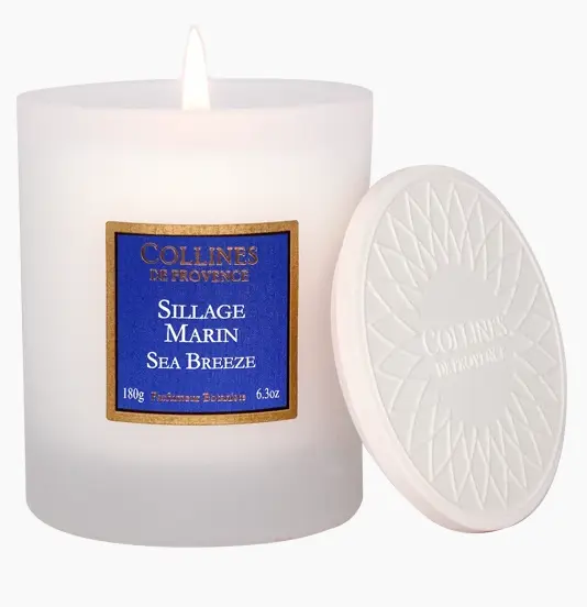 Bougie Parfumée Sillage Marin 180g Collines de Provence
