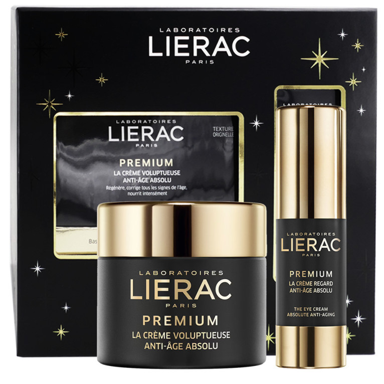 Coffret Noël Premium Crème Voluptueuse 50ml + Crème Regard 15ml Offerte Lierac