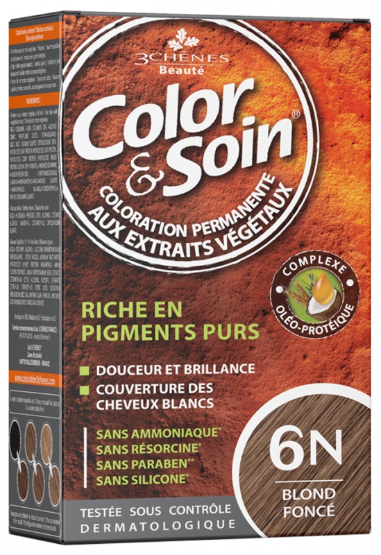 Coloration Blond foncé 6N Color & Soin Les 3 Chênes
