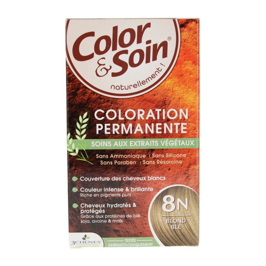 Coloration Blond blé 8N Color & Soin Les 3 Chênes