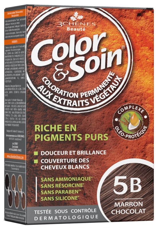 Coloration Marron chocolat 5B Color & Soin Les 3 Chênes