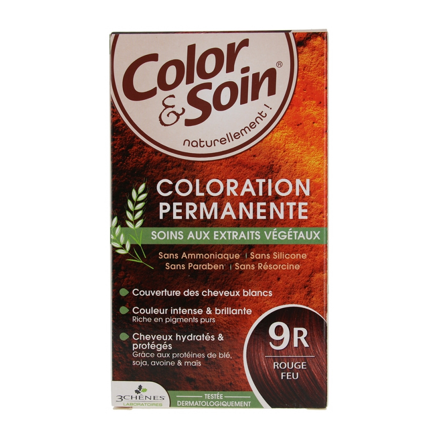 Coloration Rouge feu 9R Color & Soin Les 3 Chênes