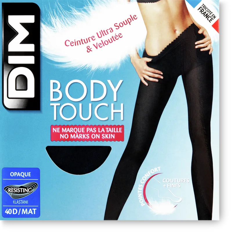 Collants Opaque Noir Mat T2 Body Touch Dim