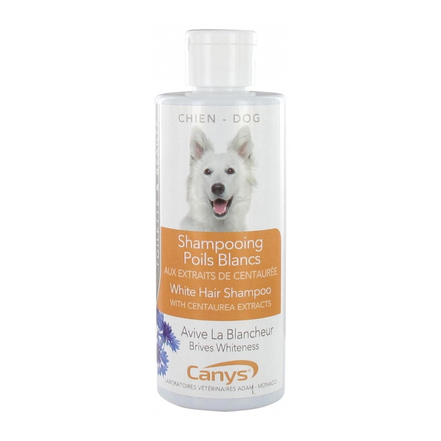 Shampoing Poils Blancs pour Chiens 200ml Canys